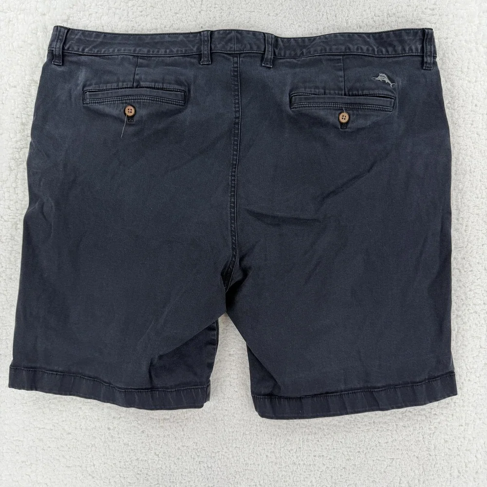 Tommy Bahama Shorts Mens 42 Black Chino Stretch Flat Front‎ 9 Inseam Casual Golf